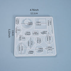 Crystal Drip Rubber Mold Irregular Shape Earrings Silicone Mold