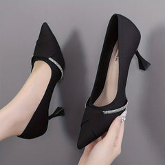Women's Rhinestone Stiletto Court Pumps