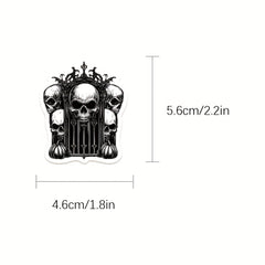 50 Retro Skull Stickers for Phones Luggage Skateboards Halloween