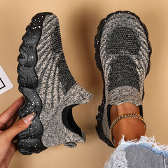 Breathable Flying Woven Slip On Casual Shoes