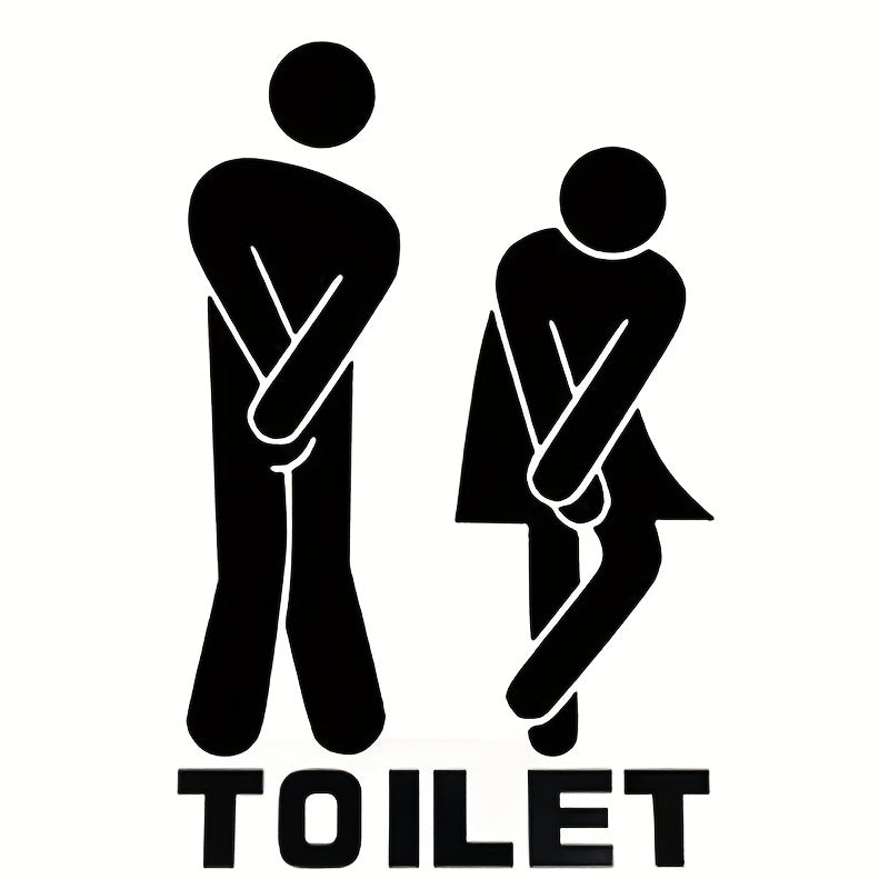 Funny Toilet Entrance Sign Vinyl Sticker Bathroom Door Decor