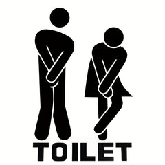Funny Toilet Entrance Sign Vinyl Sticker Bathroom Door Decor