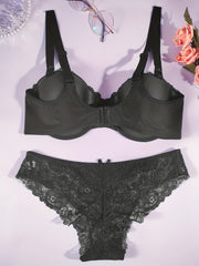Sexy Lace Push Up Bra & Panty Set