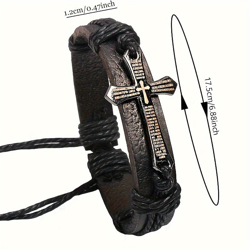 Men's Bracelet Cross Metal Punk Style Bracelet