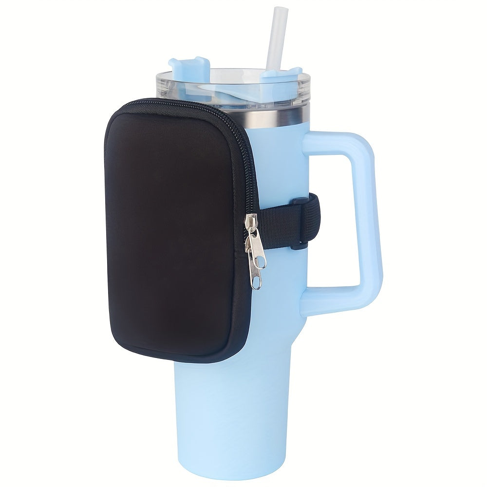 Water Bottle Pouch for 40oz Tumbler, Phone Pocket, Arm Band, Coin Holder