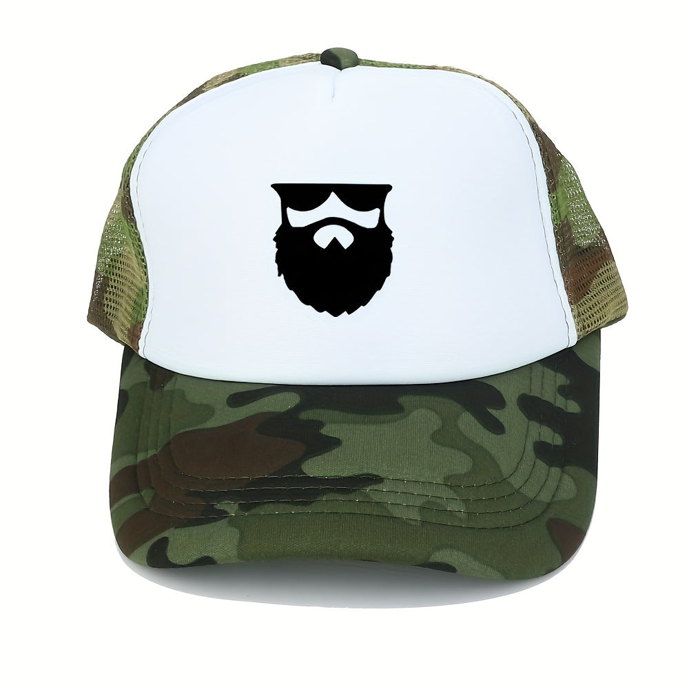 Breathable Mesh Cap Beard Men's Baseball Cap Outdoor Casual Sports Hat