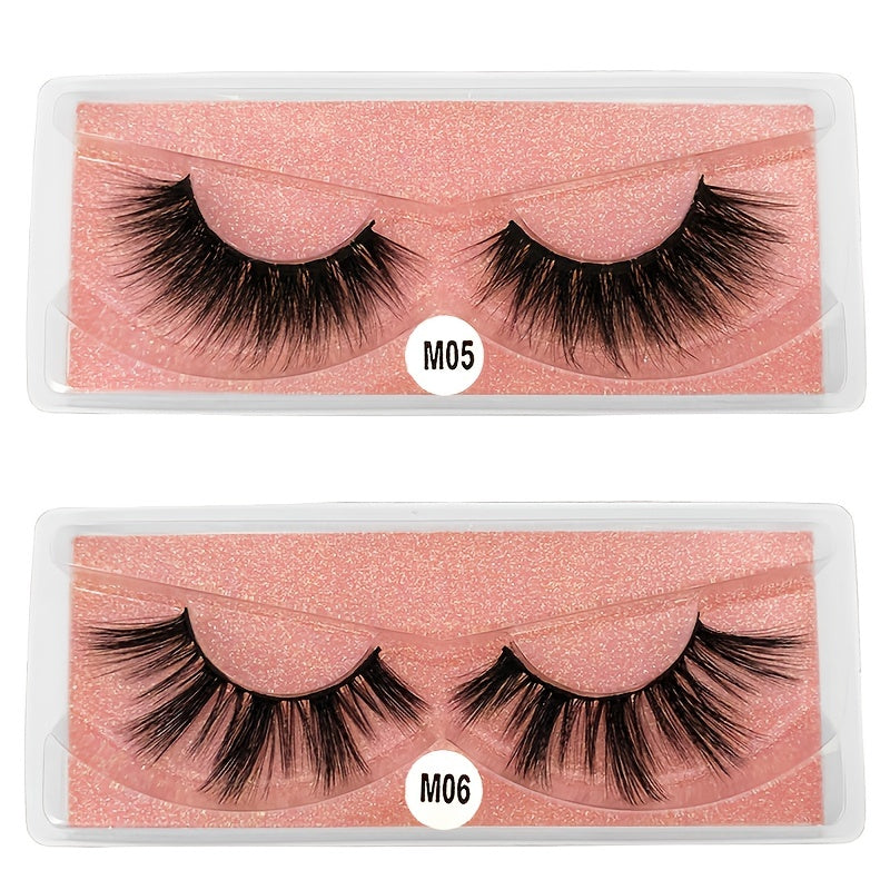 20 Pairs Fluffy 3D Mink Lashes False Eyelashes with Storage Box