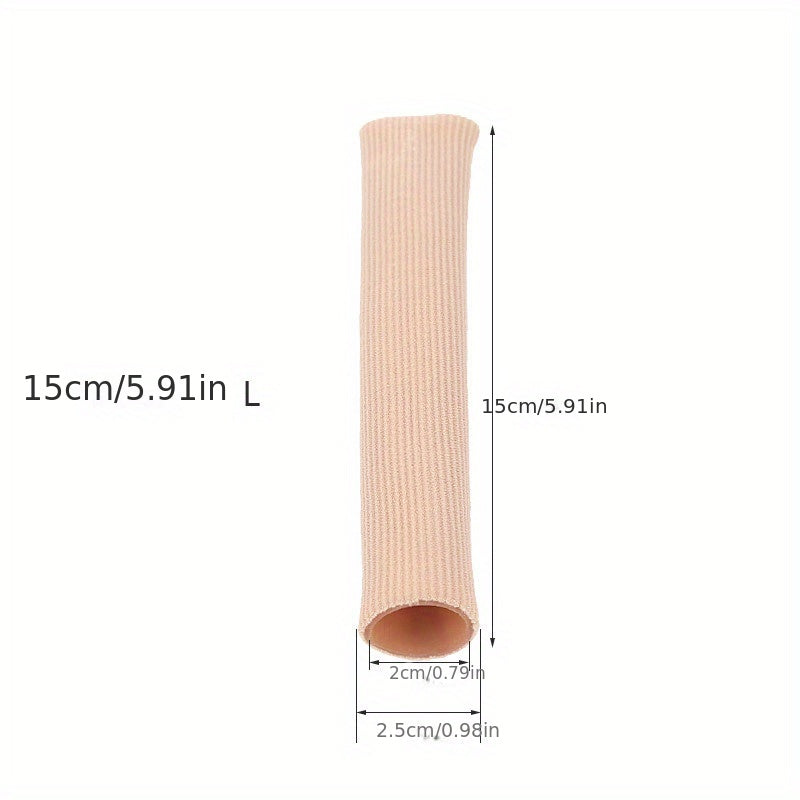 Elastic Fabric Toe Tubes with Silicone Gel Lining for Toe Pain Relief