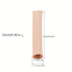 Elastic Fabric Toe Tubes with Silicone Gel Lining for Toe Pain Relief