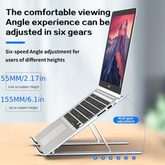 Adjustable Aluminum Laptop Stand Ergonomic Tablet Holder
