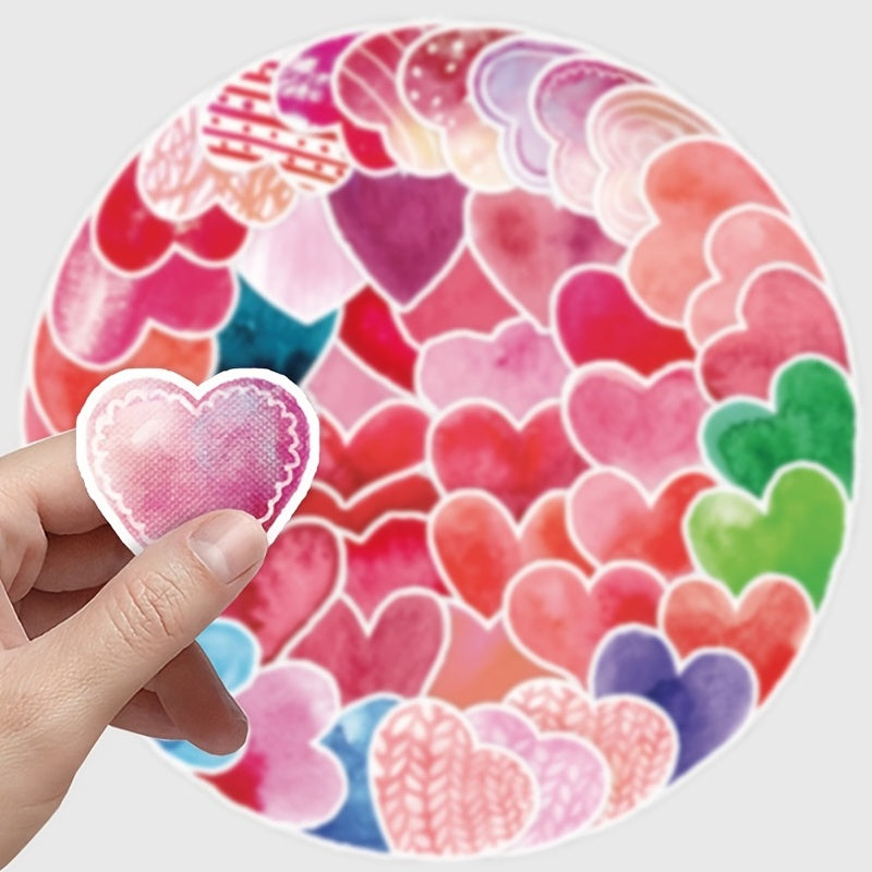 50pcs Love Stickers Decals Tablet Laptop Guitar Room Decorative