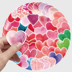 50pcs Love Stickers Decals Tablet Laptop Guitar Room Decorative