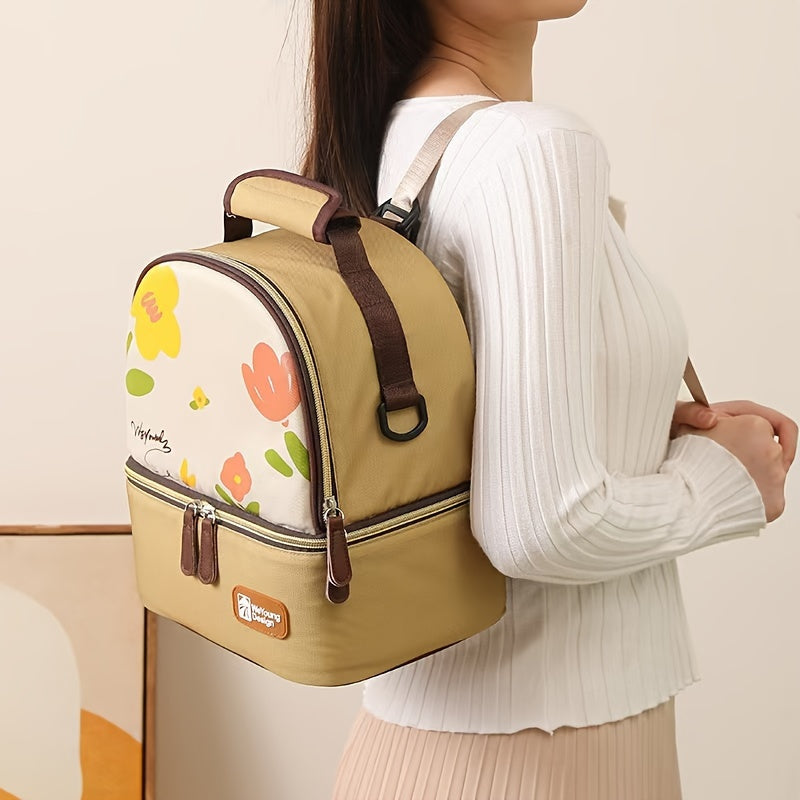 Animal Print Mommy Backpack Insulated Milk Storage Diaper Bag