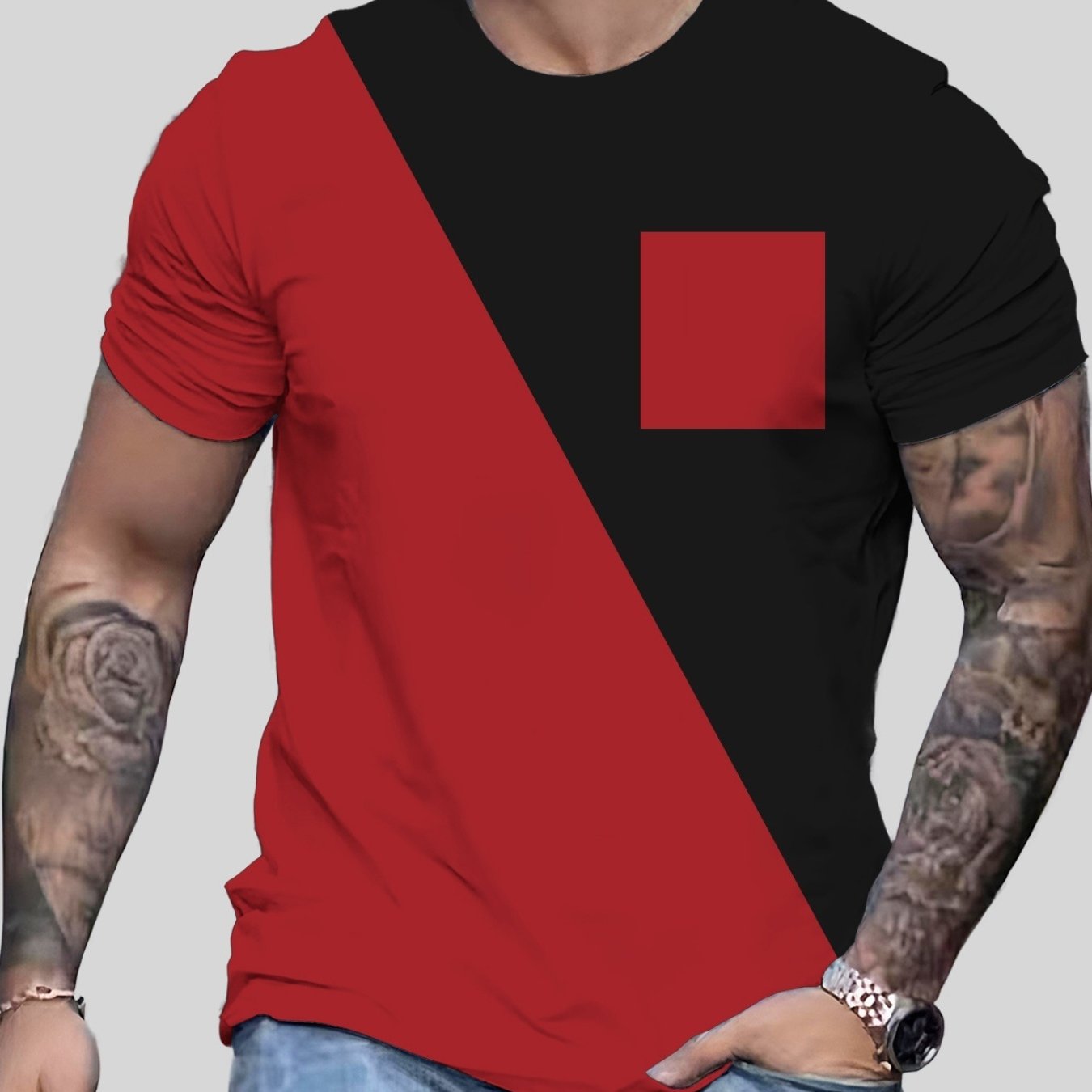 Men's Block Pocket T shirt For Summer