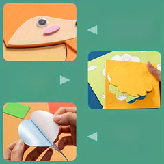 10pcs Children's 3D Stickers DIY Painting Kit Fun Cartoon Animal Designs