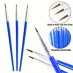 15 Pack Paint Brushes for Acrylic Canvas Watercolor - Art Supplies Set