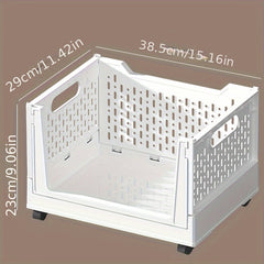 Plastic Folding Storage Box with Wheels