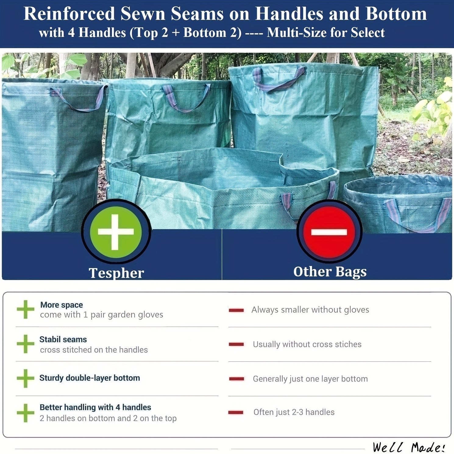 Garden Leaf Drop Bag for Plant Waste Collection