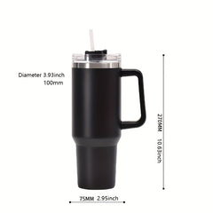 Vacuum Insulated Travel Mug 40oz Stainless Steel Coffee Cup with Straw