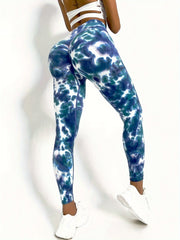 Tie Dye High Waist Tummy Control Leggings for Women