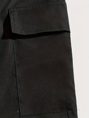 Men's Classic Cargo Pants Drawstring Joggers for Autumn Summer