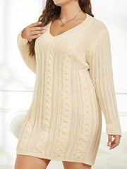 Casual Sweater Jacquard Long Sleeve V Neck Pullover
