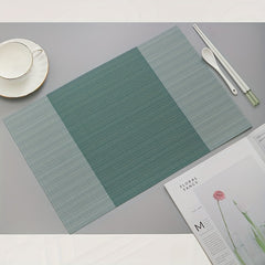 Set of 6 Teslin Placemats Washable Reusable Anti-fouling Table Mats