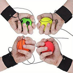 Rubber Wrist Bouncing Balls Hand Throw Toy with Elastic Strings for Kids