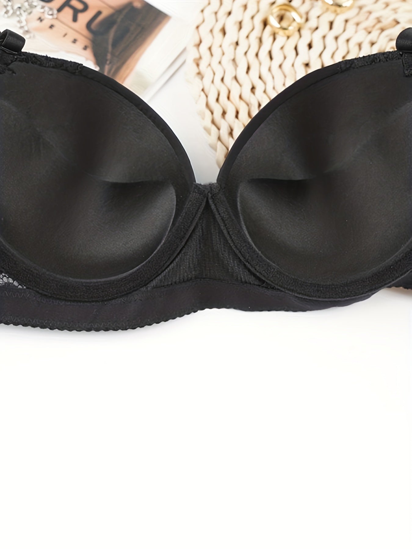 Lace Push Up Bra Comfy & Breathable Everyday Bra Women's Lingerie