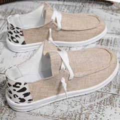 Women's Casual Canvas Shoes Lace Up Low Top Slip On Loafers