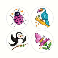 500pcs Cartoon Animal Stickers Teacher Reward Stickers For Kids DIY Gift Decorat