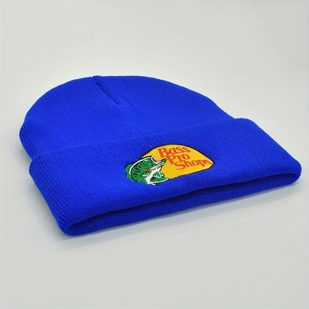 Embroidered Knitted Hat Pullover for Men