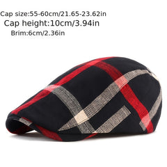 Summer Plaid Beret Cap Sunscreen Visor Hat