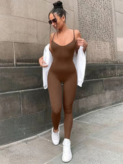 Sleeveless Bodycon Long Jumpsuit Women's Clothing