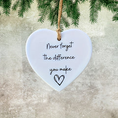 2pcs Thank You Gift Never Forget The Difference You Make Friendship Gift