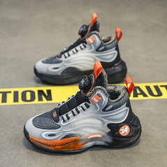 Boy's Chunky Shoes with Rotating Buckle Soft Sole Sneakers