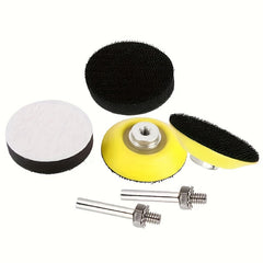 4pcs Hook And Loop Sanding Backing Pads Set with Soft Foam Layer & Shank Adapter