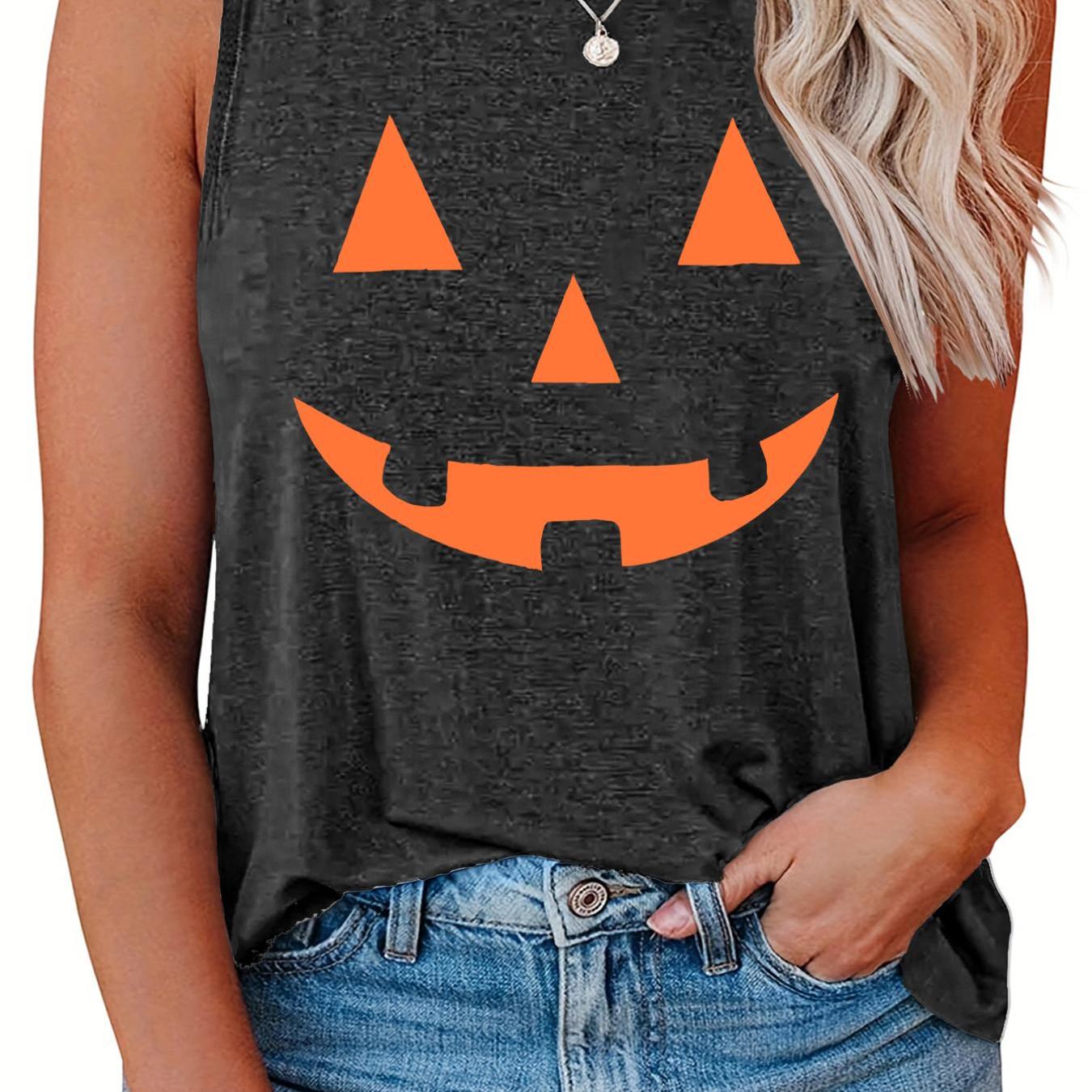 Halloween Graphic Print Tank Top