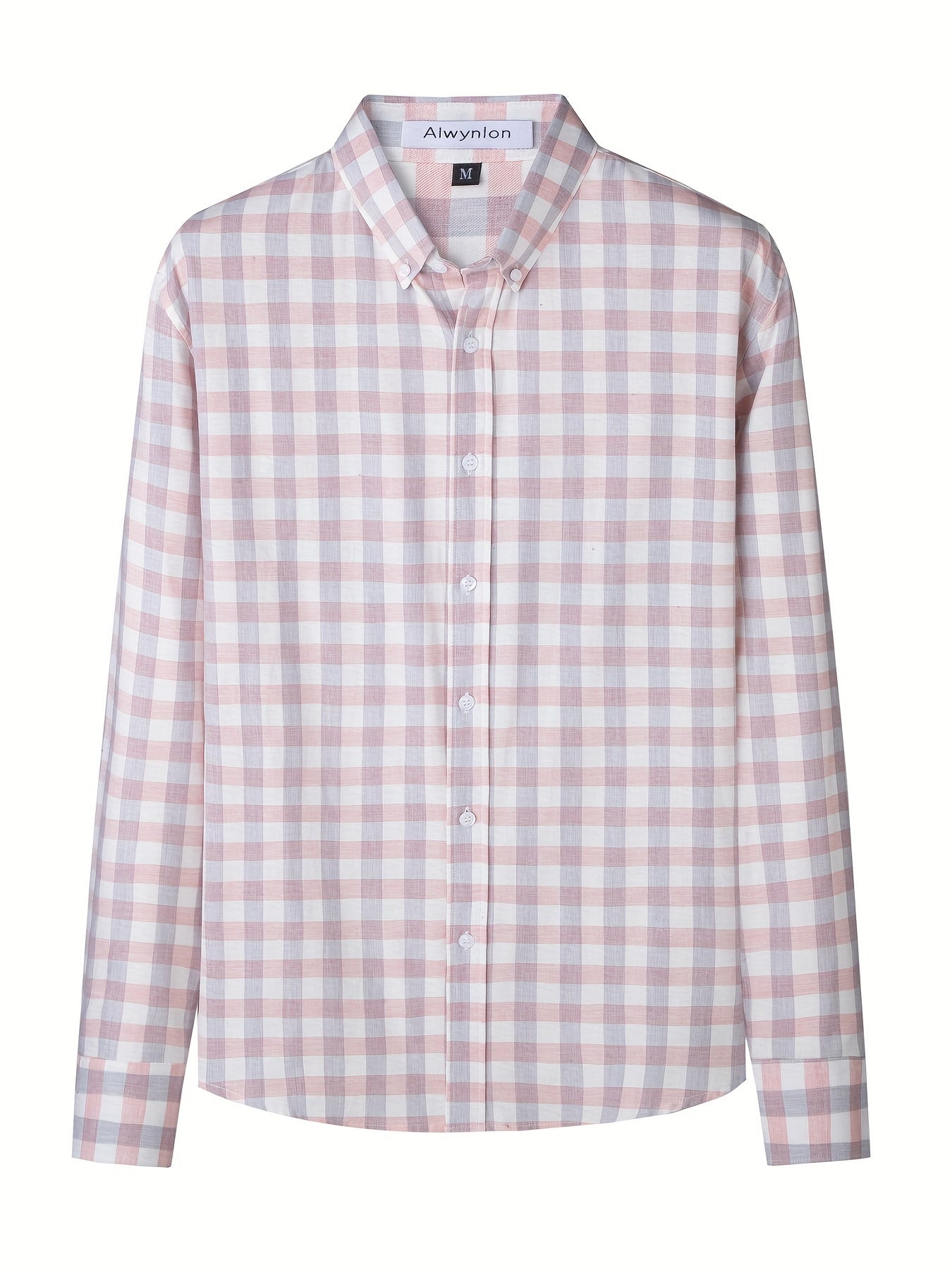 Plaid Print Men's Casual Button Up Long Sleeve Shirt