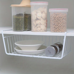 Cabinet Hanging Storage Basket for Office Desktop and Closet Storage