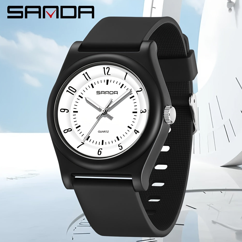 SANDA Unisex Sport Watch 5ATM Shock Resistant Quartz Watch