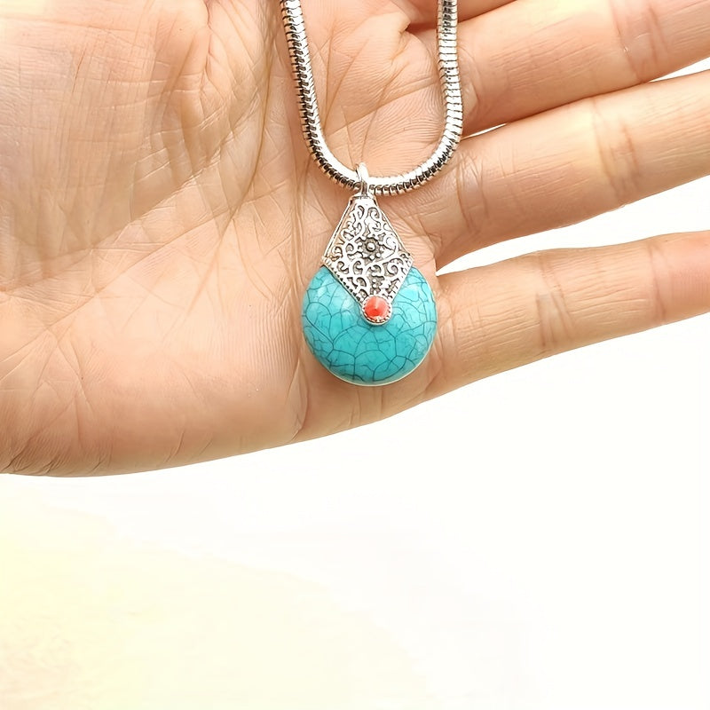 10pcs Vintage Turquoise Necklace Pendants For Jewelry Making