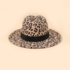 Leopard Print Fedora Hat Cap Hats For Women Men Outdoor Hat