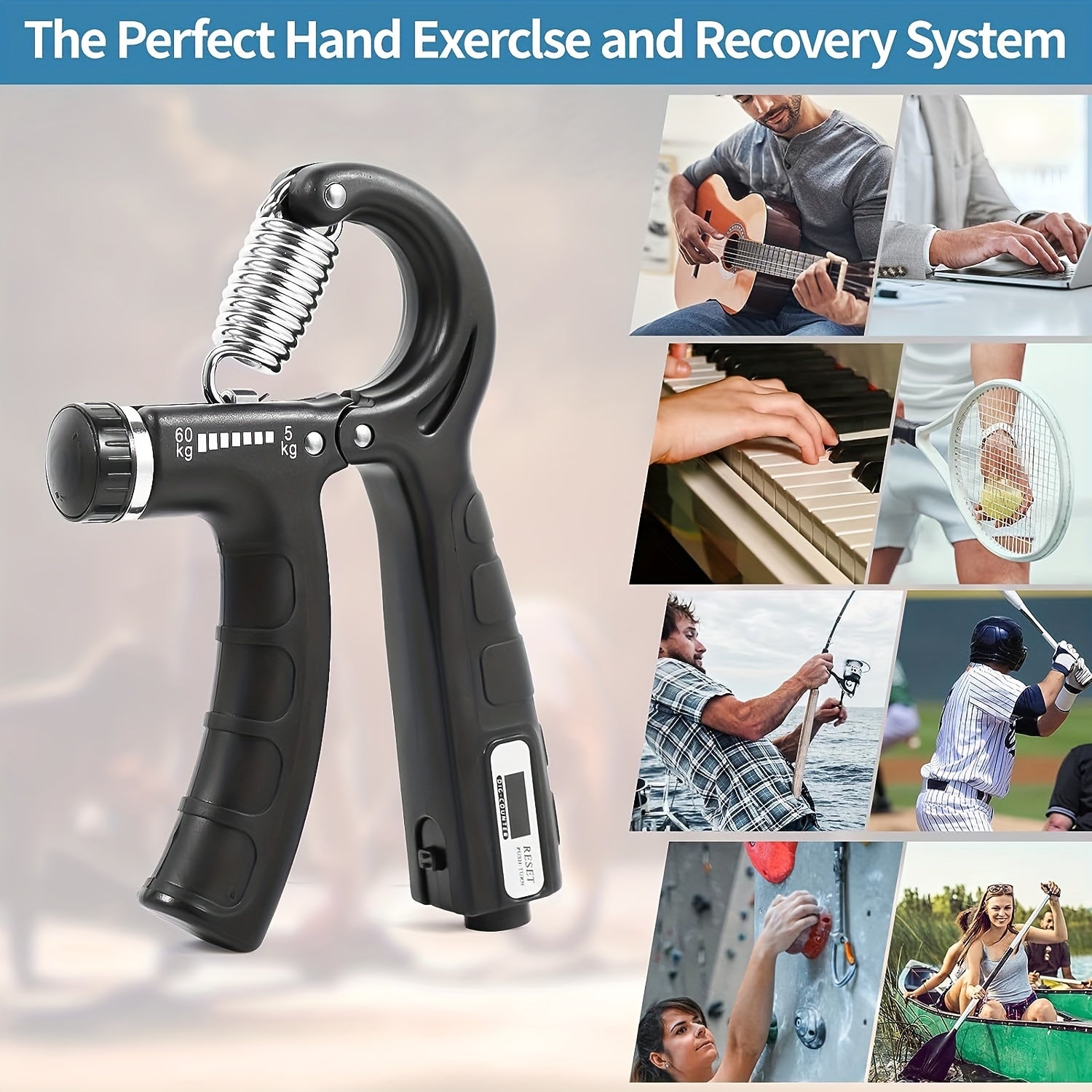 Hand Grip Strengthener 60KG Forearm Strengthener