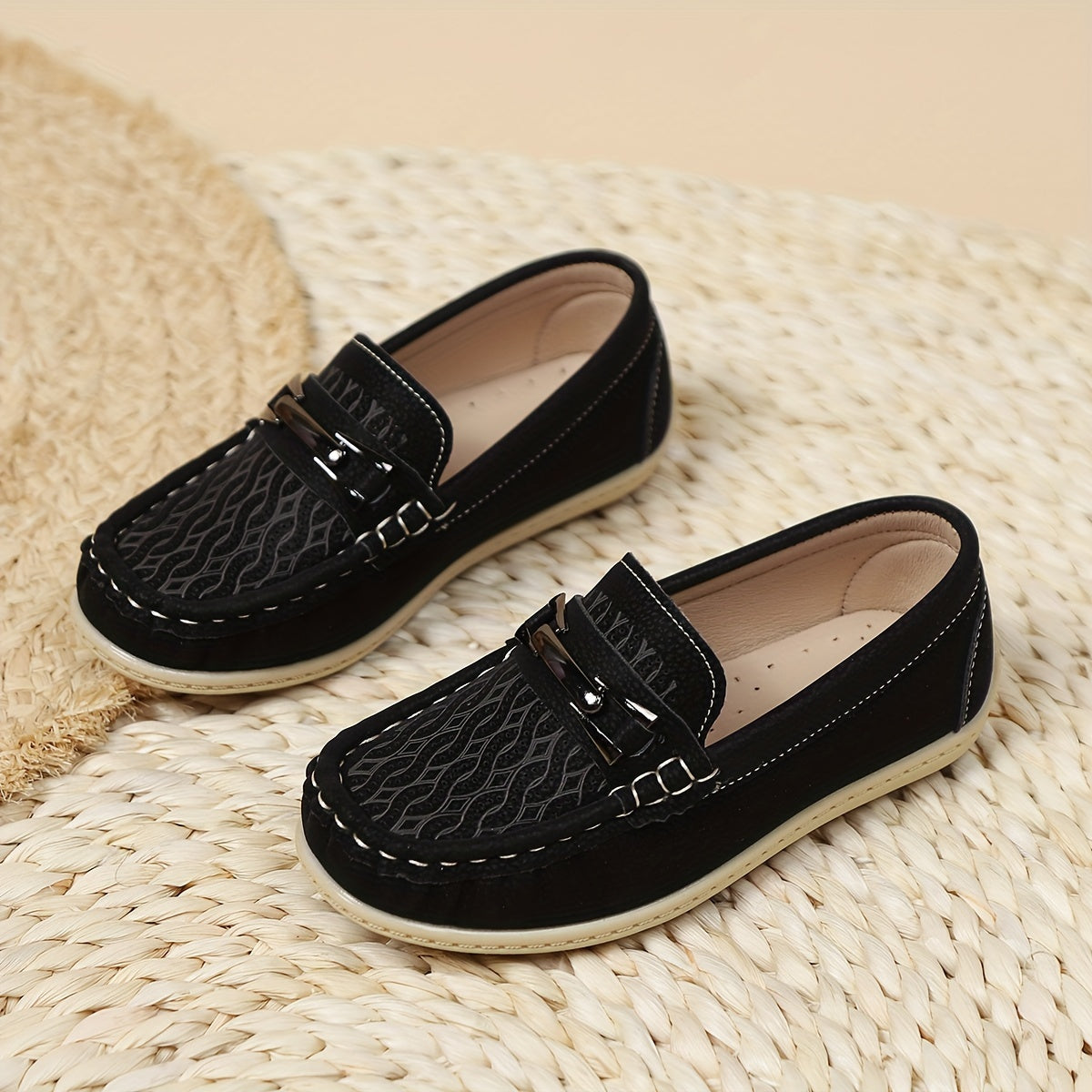 Boys Slip On Loafer Shoes Lightweight Comfortable Non Slip Flats