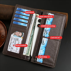 Personalized Retro Multifunctional Wallet - Laser Engraved - Men's Gift