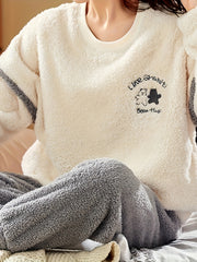 Thickened Long Sleeve Pajamas Set for Women