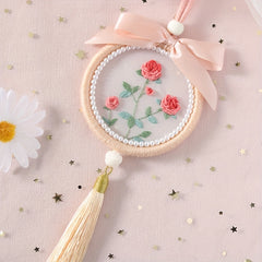 DIY Flower Embroidery Pendant Material Set