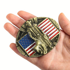 Zinc Alloy Metal Belt Buckle Retro Casual Belt Buckle Ring