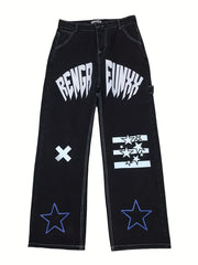 Baggy Denim Pants Wide Leg Loose Cargo Jeans